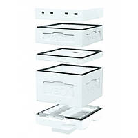 Улей ППС Дадан 12 рам. Lyson на 2 сім'ї корпус + магазин НЕфарбований із підкришником і гігієнічним дном