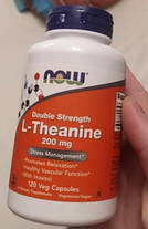 Амінокислота l-теанін Now Foods L-Theanine 200 mg Double Strenght 120 капс, фото 5