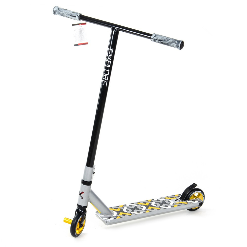 Самокат трюковий Explore STORM DELUXE New сріблястий, фото 1