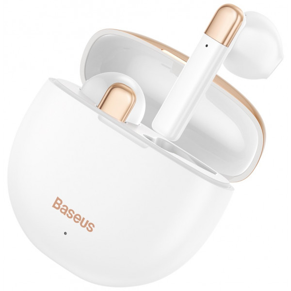 Безпровідні навушники з мікрофоном Bluetooth навушники в кейсі BASEUS Encok AirNora W2 Білий