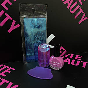 Набір для стемпінгу (лак, пластина, штамп), фото 2