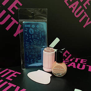 Набір для стемпінгу (лак, пластина, штамп), фото 1