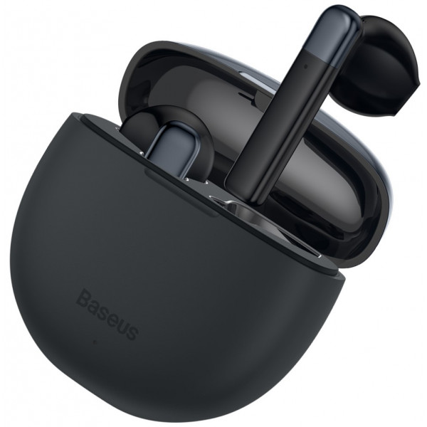 Безпровідні навушники з мікрофоном Bluetooth навушники в кейсі BASEUS Encok AirNora W2 Чорний