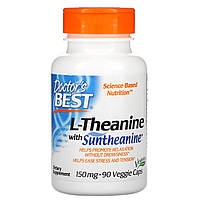Doctors Best, L-Theanine (90 капс. по 150 мг), L-теанин, L-теанін