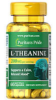 Puritans Pride, L-Theanine (60 капс. по 100 мг), L-теанин, L-теанін