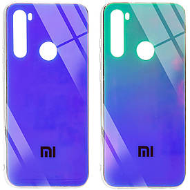TPU+Glass чохол Gradient Rainbow з лого для Xiaomi Redmi Note 8