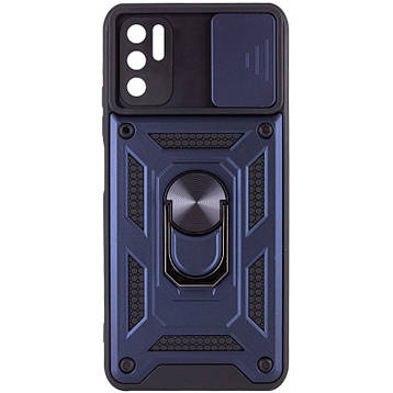 Ударостійкий чохол Camshield Serge Ring for Magnet для Xiaomi Redmi Note 10 5G / Poco M3 Pro TPU+PC, Шторка на камеру, Синій, фото 2