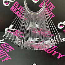 Тіпси для зразків ромашка, для палітри лаків біла 20 нігтиків, фото 5