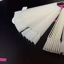 Тіпси для зразків ромашка, для палітри лаків біла 20 нігтиків, фото 2