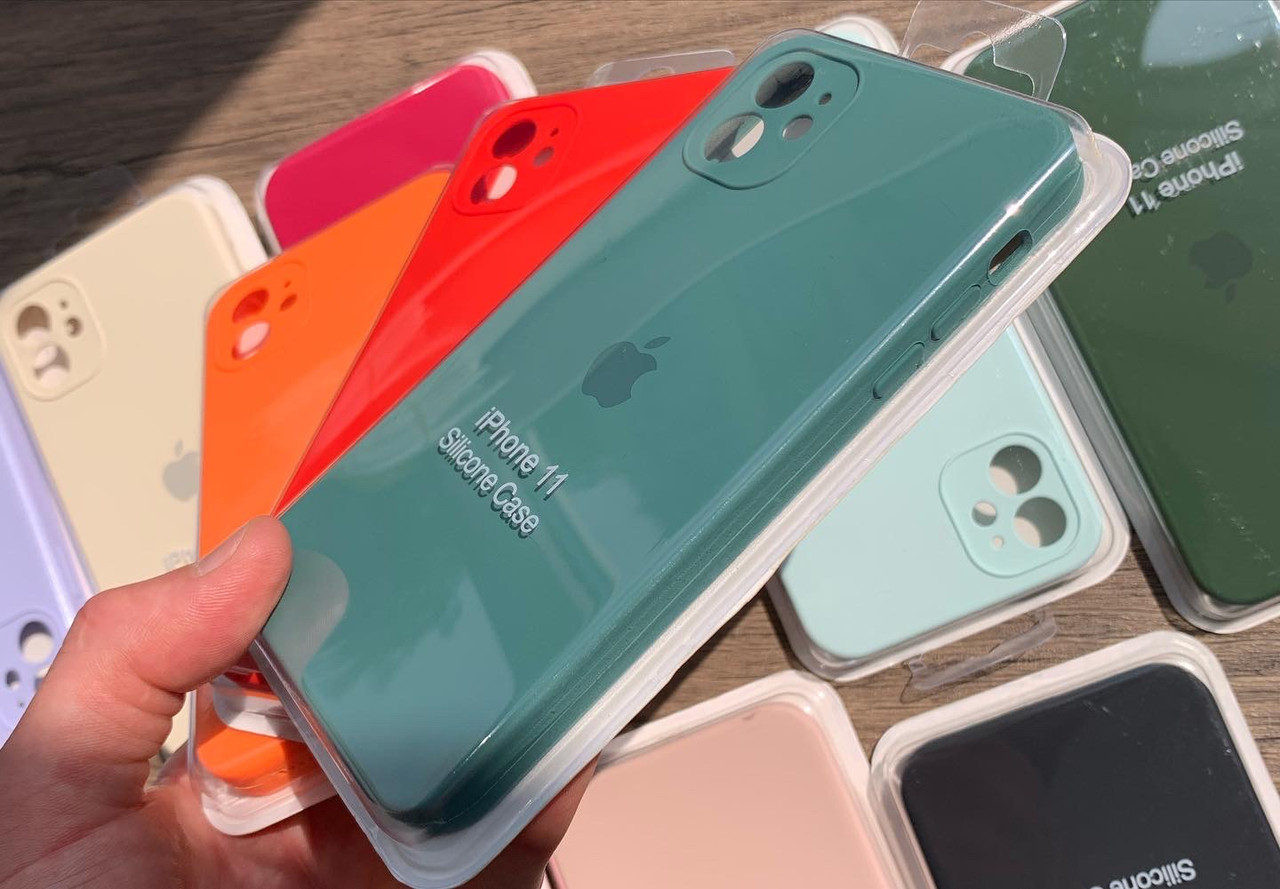 Чехол Silicone Case для Apple iPhone 11 (6.1) в стиле Айфон 12 закрытый низ  и камера (Mint) Зеленый (ID#1483060628), цена: 300 ₴, купить на Prom.ua