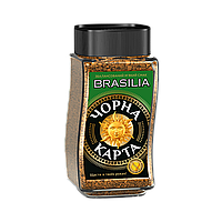 Кофе Черная карта Бразилия Эксклюзив растворимый 190 грамм в стеклянной банке