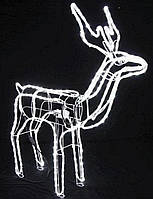 Фігура Новорічний Олень Світний із Поворотом Голови 120 см Холодний Білий