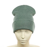 Молодежная шапка "лопата" фісташковий