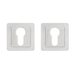 Накладка під циліндр Palmii квадрат матовий хром