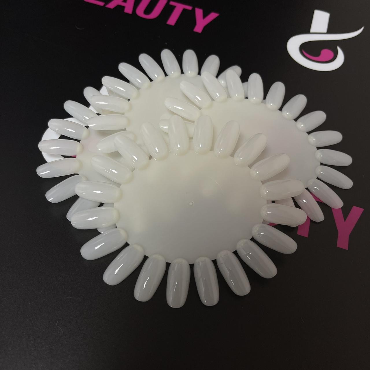 Тіпси для зразків ромашка, для палітри лаків біла 20 нігтиків