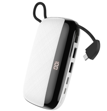 Павербанк PowerBank Hoco Nimble Micro-USB S29 10000mAh |2USB/1Type-C 3A| Білий