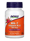 Вітамін К-2 MK7 Now Foods MK-7 Vitamin K-2 100 mcg 60 капс, фото 3