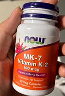 Витамин К-2 MK-7 NOW MK-7 Vitamin K-2 100 mcg 60 веган капсул