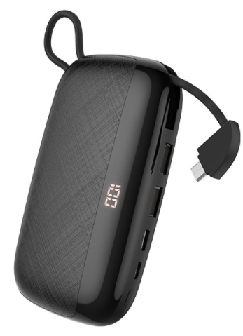 Павербанк PowerBank Hoco Nimble Micro-USB S29 10000mAh |2USB/1Type-C 3A| Чорний, фото 1