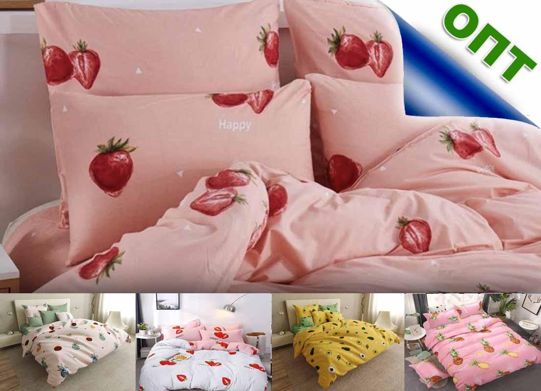 Комплекти постільної білизни Kukuruzabox "Фрукти" із Бязі Голд оптом, фото 1