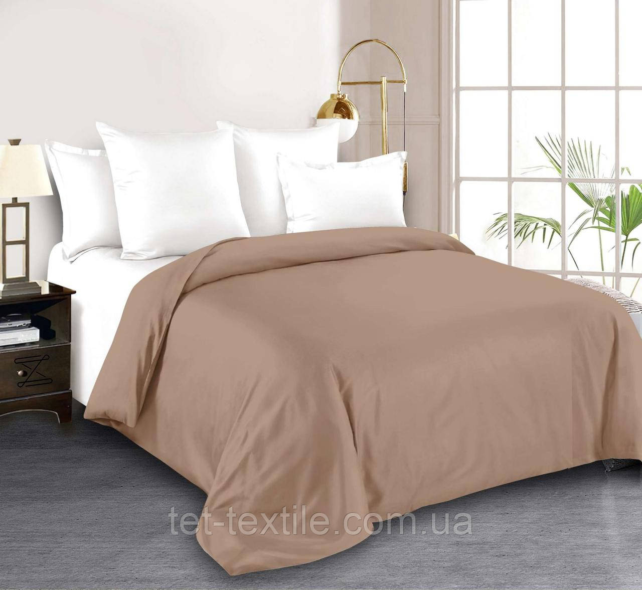 Плед з мікрофібри Велсофт кавовий 220х240 см