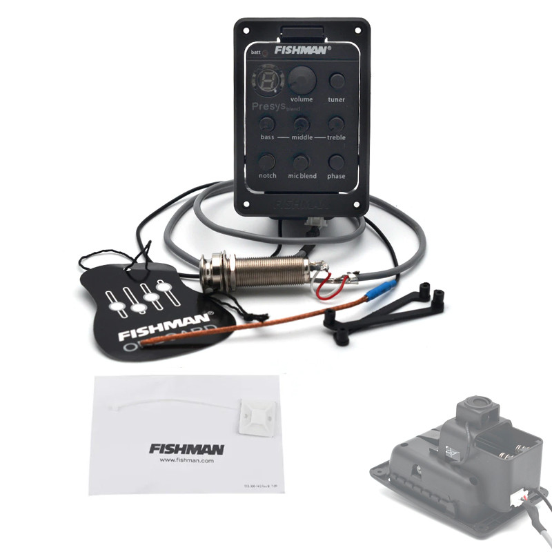 П'єзозвукознімач для гітари, Fishman Presys Blend 301, тюнер, еквалайзер, фото 1