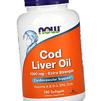 Рыбий жир из печени трески Now Cod Liver Oil 180 гелевых капсул