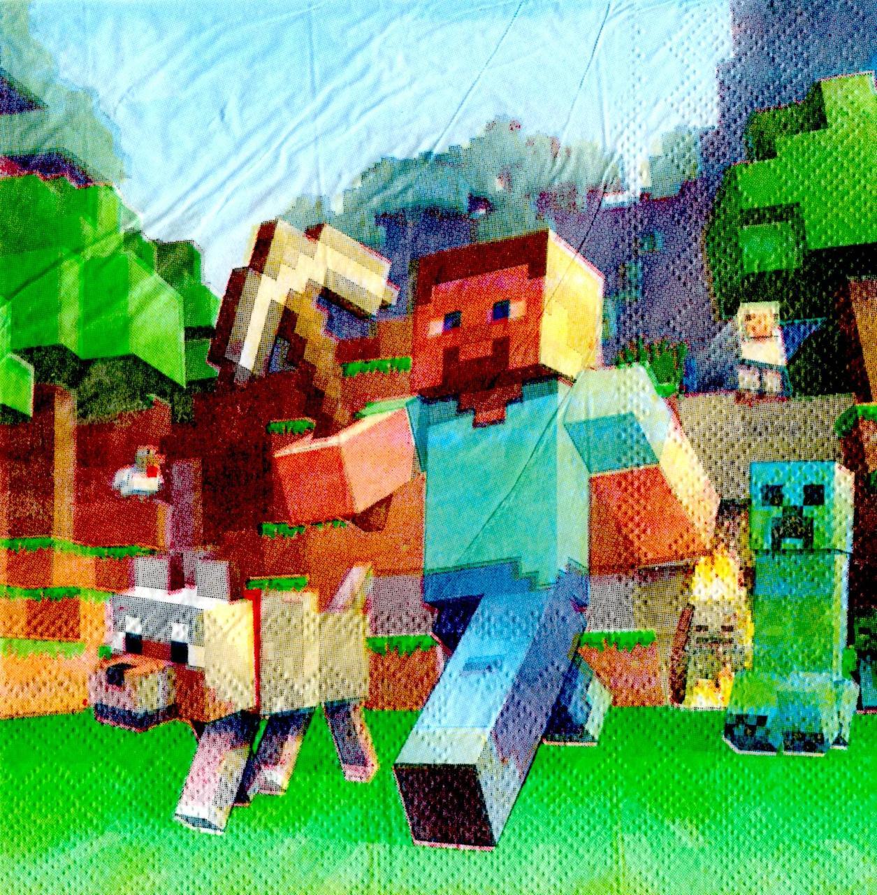 Серветки паперові "Майнкрафт Minecraft" 20шт/уп