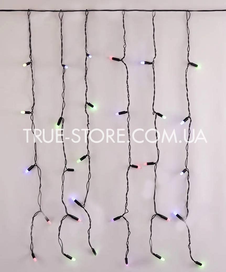 Гірлянда штора-пальчик LED 2,5 м*0,8 м, Мультик колір RGB