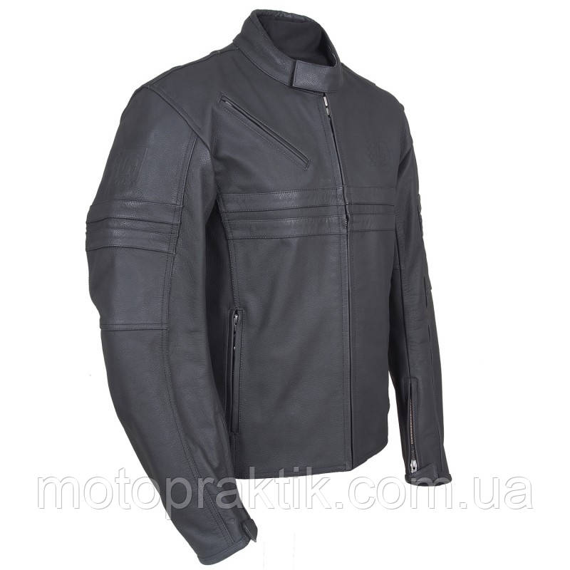 Roleff RO-844 Black Leather Jacket Sz.S Мотокуртка шкіряна із захистом