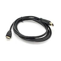 Кабель HDMI (тато) A-C mini (тато), 1.5 m, чорний, Пакет, Q100