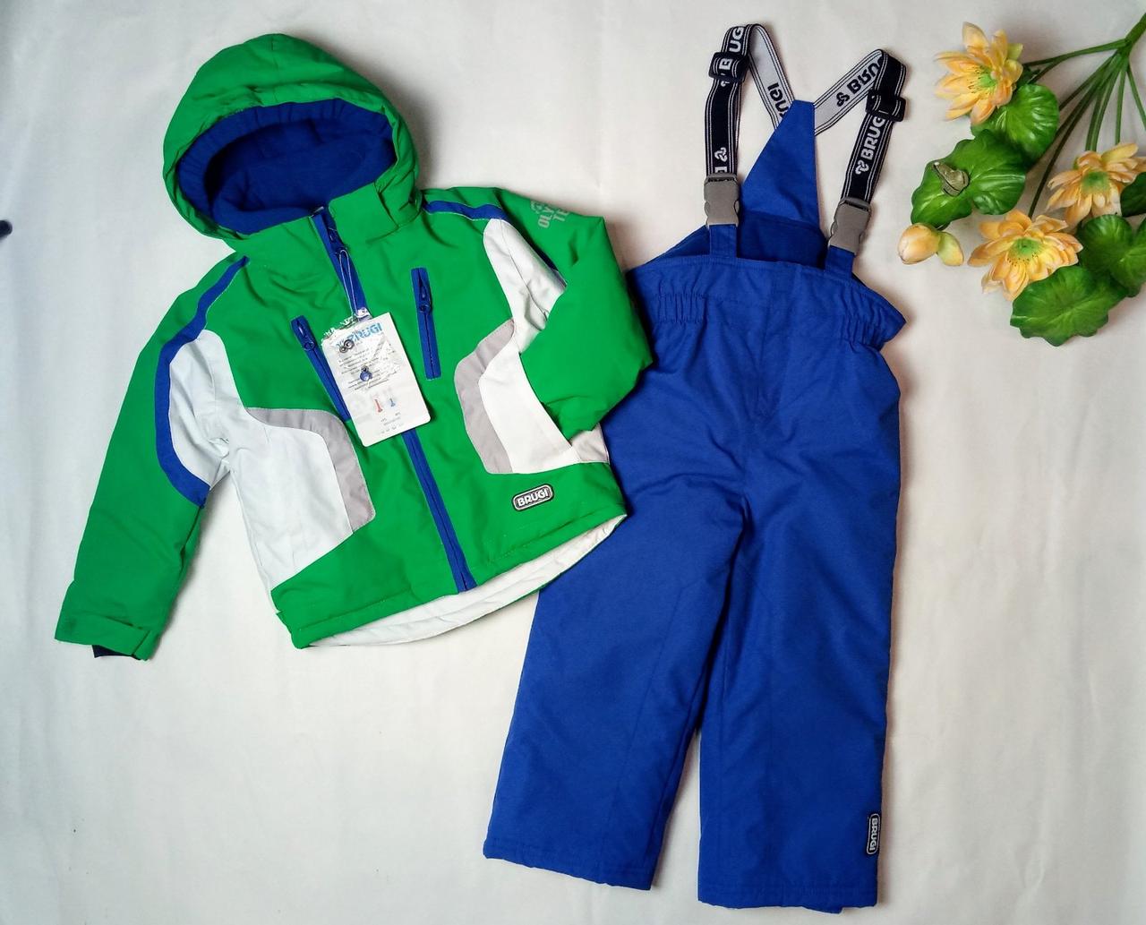 Зимний комплект курточка+ полукомбинезон для мальчика Brugi Италия YM1R зеленый 92-98 - фото 1 - id-p403144167