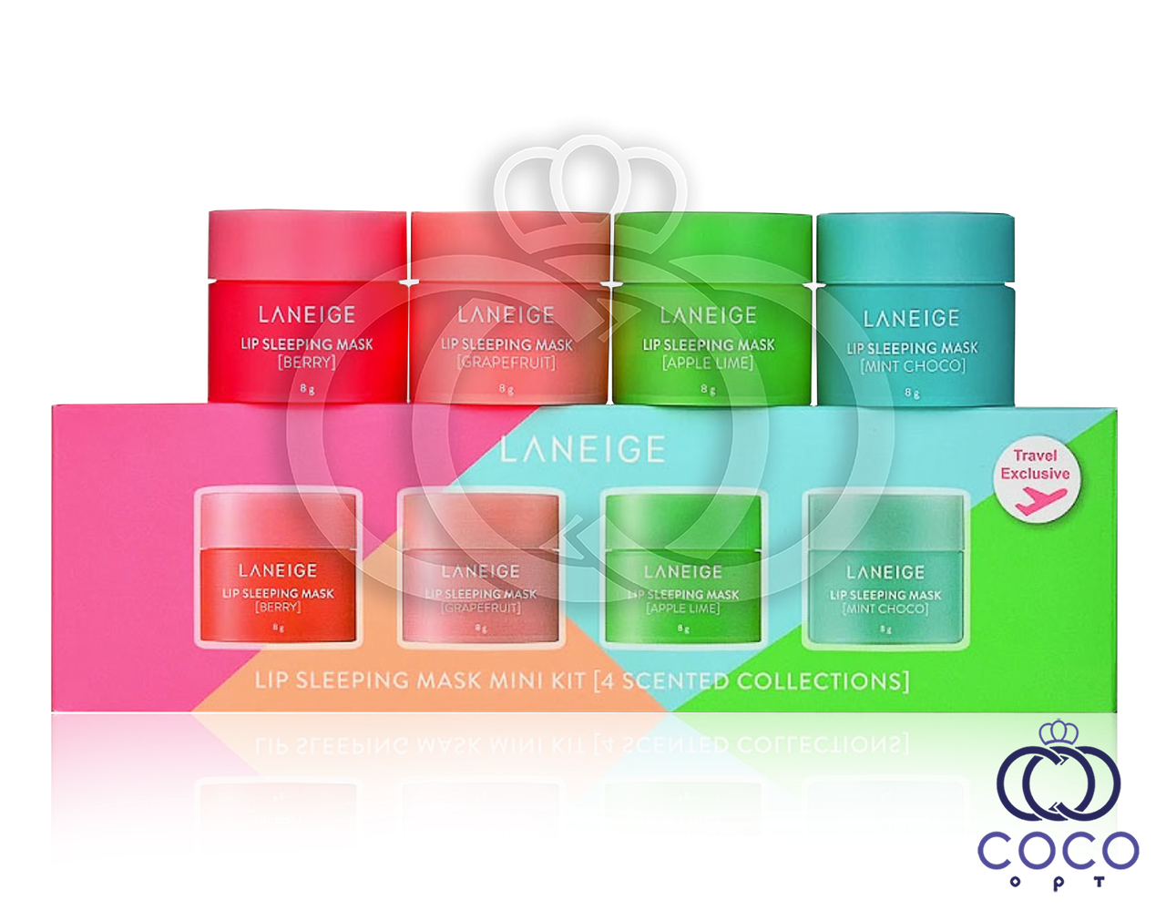 Набір нічних масок для губ Laneige Lip Sleeping Mask Mini Kit 4x8 гр, фото 1