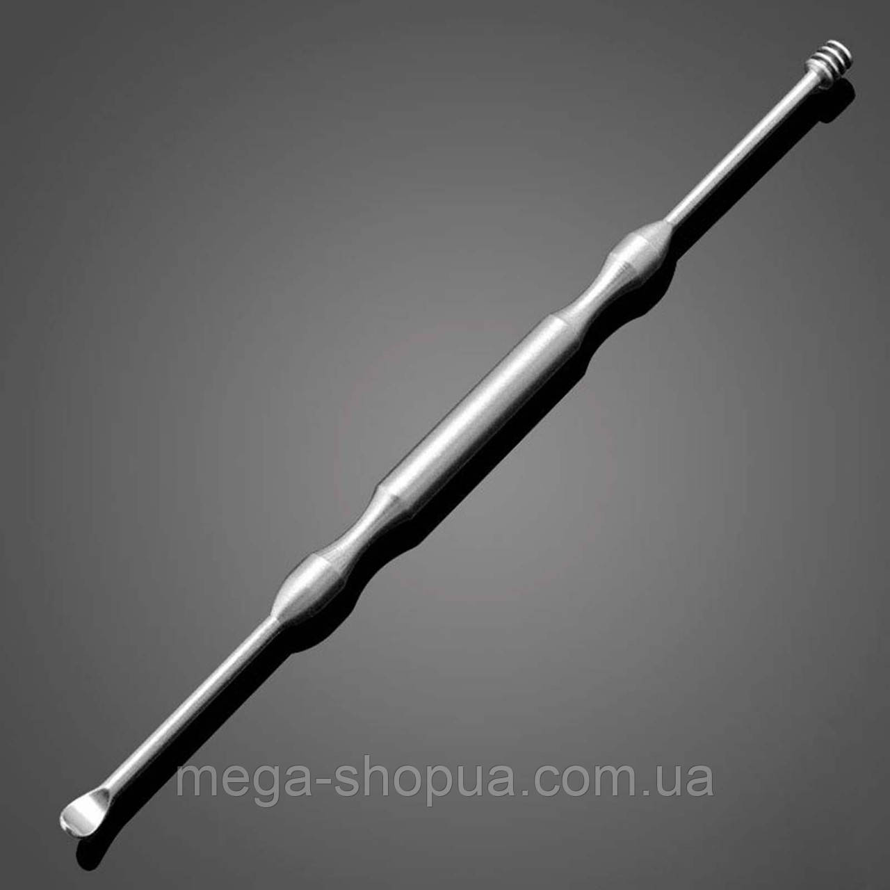 Металева паличка скребок для чищення вух двостороння. Вухочистка мімікаку W33QW