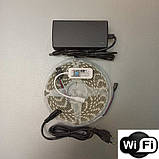 Комплект стрічка світлодіодна RGB 5 метрів з регулюванням кольору Wi-Fi IP65 в силіконі (вологозахист), фото 2
