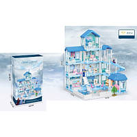 Домик для кукол четырёхэтажный 556-28 Дом кукольный "Frozen. Холодное сердце" с мебелью / с двумя Куклами**