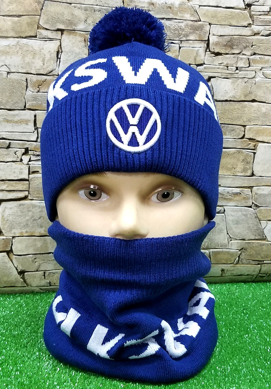 Комплект шапка + баф WOLKSWAGEN Pom Pom Fleece