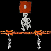 3D Гірлянда з підвіскою Скелет ABC Гелловін