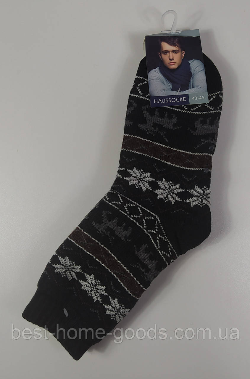 Шкарпетки чоловічі теплі | домашні | антиковзні | розміри 39–42 та 42–45 | етно візерунок, фото 1