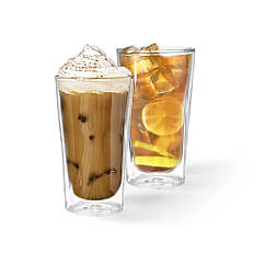 Набір з 2-х склянок для напоїв з подвійними стінками "Ristretto" 8.2х14см/300мл зі скла Fissman