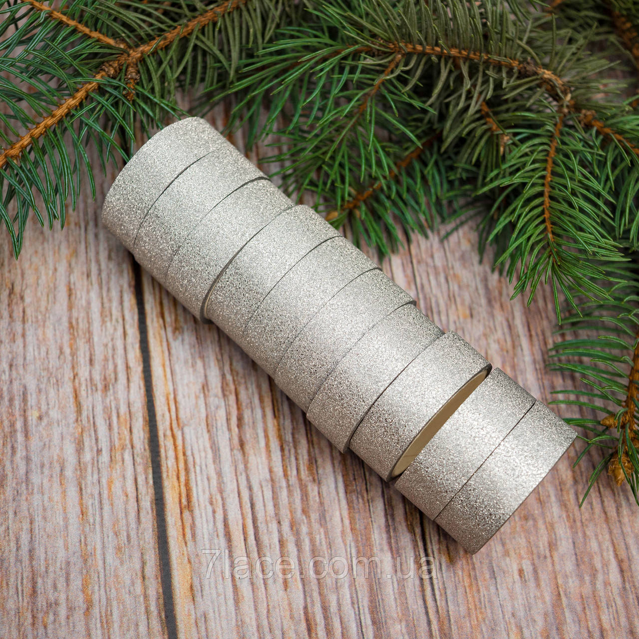 Скотч кольоровий декоративний/колір срібний/ширина 1,5 см/колон 2,5 м/замовлення від 1 рулон