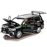Машинка іграшка Lexus LX570 моделька металева колекційна 20 см Чорний (59198), фото 2