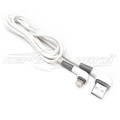 Кабель USB 2.0 кутовий to Lightning кутовий (хороша якість), тканинне обплетення, 1 м