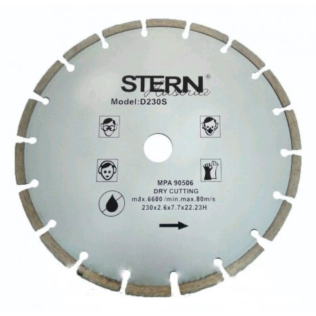 Диск алмазний STERN S (сегмент) 230x2.6x22.2