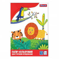 Набір кольорового паперу двостороннього крейдованого 1Вересня А4 (10 арк.) 953990
