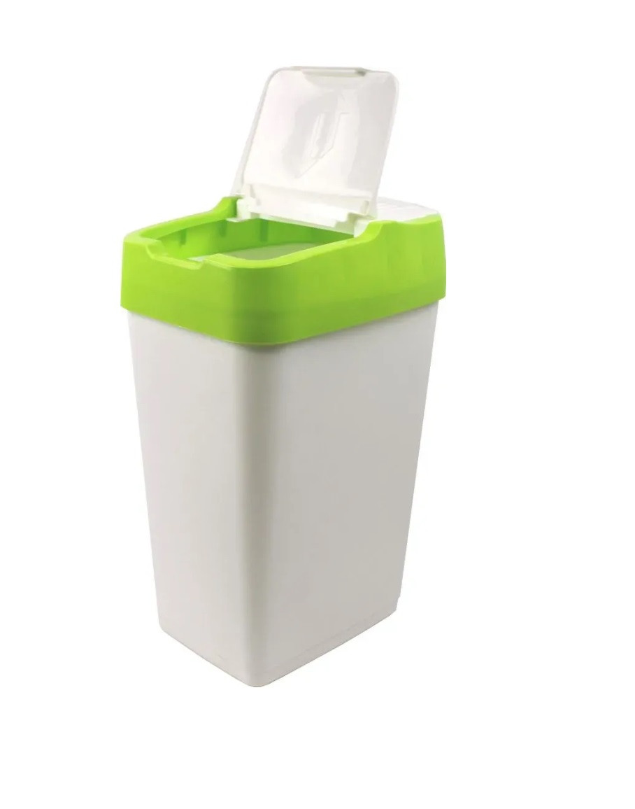 Відро для сміття з кришкою біле 35л, Heidrun REFUSE Push&Up, 33*26*51см (HDR-1342)