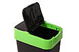 Відро для сміття з кришкою чорне 60л, Heidrun REFUSE Push&Up, 40*33*67см (HDR-1345E), фото 10