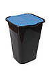 Відро для сміття з кришкою чорне 50л, Heidrun RECYCLING, 40*36,5*53,5 см (HDR-1433), фото 4