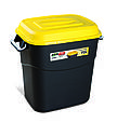 Бак-контейнер для сміття 75л EcoTayg (Іспанія)60*40,2 һ56см, з синьою кришкою і ручками (411021) пластиковий, фото 6