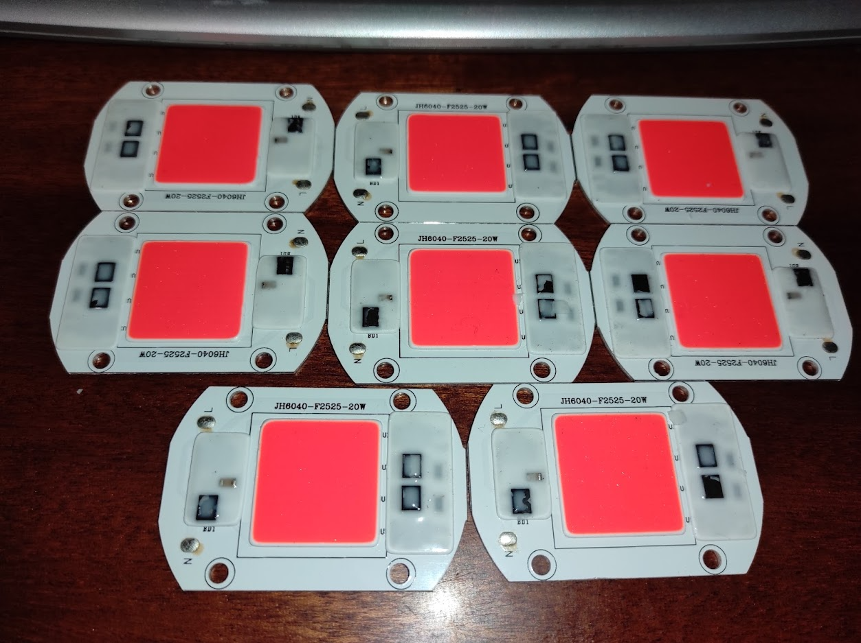 №56 LEd 20w червоний Світлодіод 20 ватт світлодіодна матриця 20w з драйвером на борту, фото 1